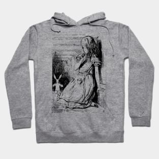 Alice in Wonderland | Giant Alice Watches Rabbit Run Away | Vintage Alice | Hoodie